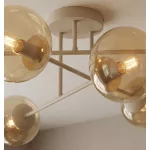 EMIBIG ROMA 6 MOKKA AMBER Bézs Beltéri Mennyezeti lámpa E14 IP20 EB-1636-6