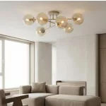 EMIBIG ROMA 6 MOKKA AMBER Bézs Beltéri Mennyezeti lámpa E14 IP20 EB-1636-6