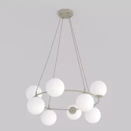   EMIBIG AZURA 8 MOKKA OPAL Bézs Beltéri Függőlámpa E14 IP20 EB-1637-8
