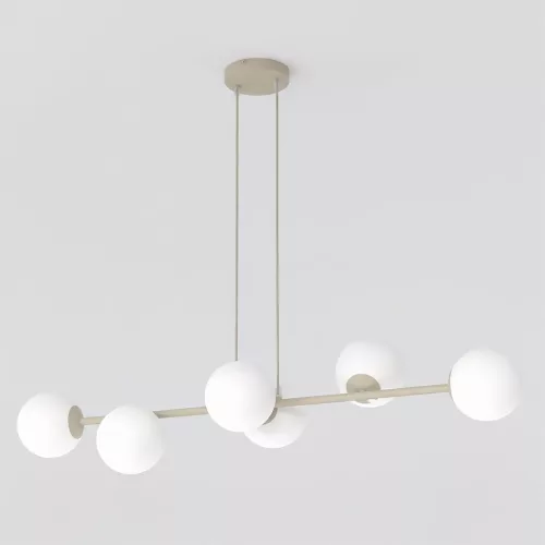 EMIBIG MAGNUS 6 MOKKA OPAL Bézs Beltéri Függőlámpa E14 IP20 EB-1640-6