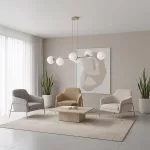 EMIBIG MAGNUS 6 MOKKA OPAL Bézs Beltéri Függőlámpa E14 IP20 EB-1640-6