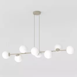   EMIBIG MAGNUS 8 MOKKA OPAL Bézs Beltéri Függőlámpa E14 IP20 EB-1640-8