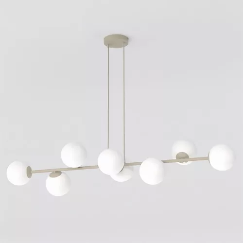 EMIBIG MAGNUS 8 MOKKA OPAL Bézs Beltéri Függőlámpa E14 IP20 EB-1640-8