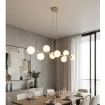 EMIBIG MAGNUS 8 MOKKA OPAL Bézs Beltéri Függőlámpa E14 IP20 EB-1640-8