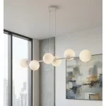 EMIBIG MAGNUS 6 GRAY OPAL Szürke Beltéri Függőlámpa E14 IP20 EB-1642-6