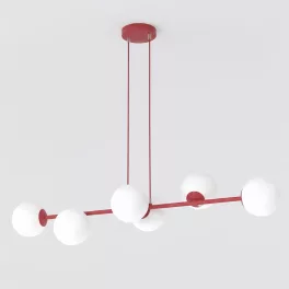   EMIBIG MAGNUS 6 BURGUNDY OPAL Bordó Beltéri Függőlámpa E14 IP20 EB-1644-6