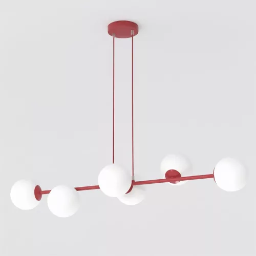 EMIBIG MAGNUS 6 BURGUNDY OPAL Bordó Beltéri Függőlámpa E14 IP20 EB-1644-6