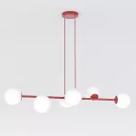 EMIBIG MAGNUS 6 BURGUNDY OPAL Bordó Beltéri Függőlámpa E14 IP20 EB-1644-6