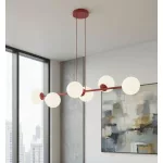 EMIBIG MAGNUS 6 BURGUNDY OPAL Bordó Beltéri Függőlámpa E14 IP20 EB-1644-6