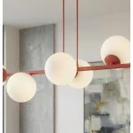 EMIBIG MAGNUS 6 BURGUNDY OPAL Bordó Beltéri Függőlámpa E14 IP20 EB-1644-6