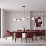 EMIBIG MAGNUS 6 BURGUNDY OPAL Bordó Beltéri Függőlámpa E14 IP20 EB-1644-6
