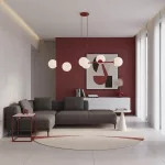EMIBIG MAGNUS 6 BURGUNDY OPAL Bordó Beltéri Függőlámpa E14 IP20 EB-1644-6