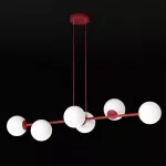 EMIBIG MAGNUS 6 BURGUNDY OPAL Bordó Beltéri Függőlámpa E14 IP20 EB-1644-6