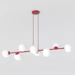EMIBIG MAGNUS 8 BURGUNDY OPAL Bordó Beltéri Függőlámpa E14 IP20 EB-1644-8