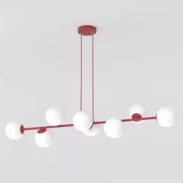   EMIBIG MAGNUS 8 BURGUNDY OPAL Bordó Beltéri Függőlámpa E14 IP20 EB-1644-8