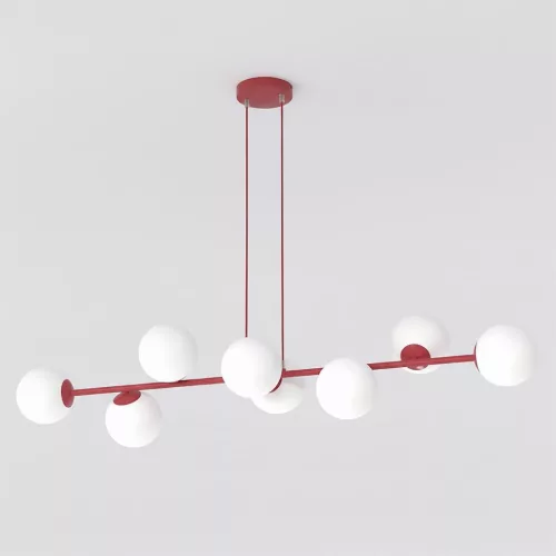 EMIBIG MAGNUS 8 BURGUNDY OPAL Bordó Beltéri Függőlámpa E14 IP20 EB-1644-8