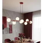 EMIBIG MAGNUS 8 BURGUNDY OPAL Bordó Beltéri Függőlámpa E14 IP20 EB-1644-8