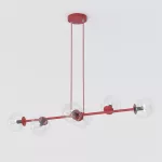 EMIBIG MAGNUS 6 BURGUNDY TRANSPARENT Bordó Beltéri Függőlámpa E14 IP20 EB-1645-6