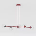 EMIBIG MAGNUS 6 BURGUNDY TRANSPARENT Bordó Beltéri Függőlámpa E14 IP20 EB-1645-6
