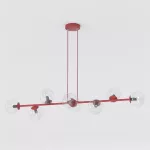 EMIBIG MAGNUS 8 BURGUNDY TRANSPARENT Bordó Beltéri Függőlámpa E14 IP20 EB-1645-8