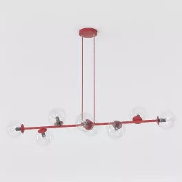   EMIBIG MAGNUS 8 BURGUNDY TRANSPARENT Bordó Beltéri Függőlámpa E14 IP20 EB-1645-8
