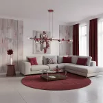EMIBIG MAGNUS 8 BURGUNDY TRANSPARENT Bordó Beltéri Függőlámpa E14 IP20 EB-1645-8