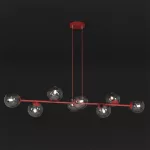 EMIBIG MAGNUS 8 BURGUNDY TRANSPARENT Bordó Beltéri Függőlámpa E14 IP20 EB-1645-8