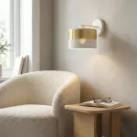 EMIBIG LUX K1 WH GOLD Fehér Beltéri Fali lámpa E27 IP20 EB-1650-K1