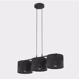   EMIBIG KARBON 3 BLACK Fekete Beltéri Függőlámpa E27 IP20 EB-1651-3