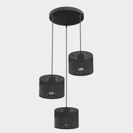   EMIBIG KARBON 3 BLACK PREM Fekete Beltéri Függőlámpa E27 IP20 EB-1651-3PREM