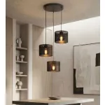 EMIBIG KARBON 3 BLACK PREM Fekete Beltéri Függőlámpa E27 IP20 EB-1651-3PREM