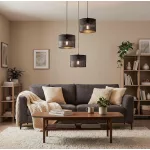EMIBIG KARBON 3 BLACK PREM Fekete Beltéri Függőlámpa E27 IP20 EB-1651-3PREM