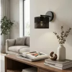 EMIBIG KARBON K1 BLACK Fekete Beltéri Fali lámpa E27 IP20 EB-1651-K1