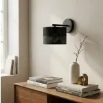 EMIBIG KARBON K1 BLACK Fekete Beltéri Fali lámpa E27 IP20 EB-1651-K1