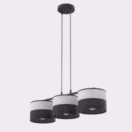   EMIBIG KARBON 3 BL GRAY Fekete Beltéri Függőlámpa E27 IP20 EB-1652-3