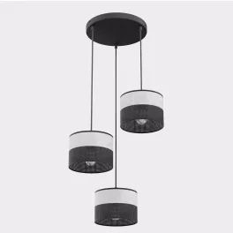   EMIBIG KARBON 3 BL GRAY PREM Fekete Beltéri Függőlámpa E27 IP20 EB-1652-3PREM