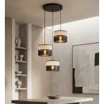 EMIBIG KARBON 3 BL GRAY PREM Fekete Beltéri Függőlámpa E27 IP20 EB-1652-3PREM