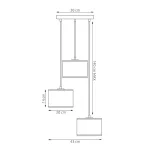 EMIBIG KARBON 3 BL GRAY PREM Fekete Beltéri Függőlámpa E27 IP20 EB-1652-3PREM
