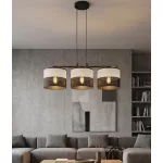 EMIBIG KARBON 3 BL GRAY Fekete Beltéri Függőlámpa E27 IP20 EB-1652-3