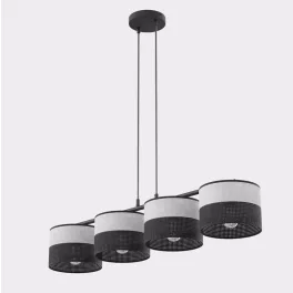   EMIBIG KARBON 4 BL GRAY Fekete Beltéri Függőlámpa E27 IP20 EB-1652-4