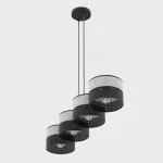 EMIBIG KARBON 4 BL GRAY Fekete Beltéri Függőlámpa E27 IP20 EB-1652-4