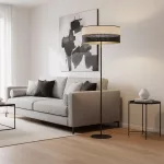 EMIBIG KARBON LP1 BL GRAY Fekete Beltéri Állólámpa E27 IP20 EB-1652-LP1