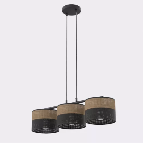 EMIBIG KARBON 3 BL BROWN Fekete Beltéri Függőlámpa E27 IP20 EB-1653-3
