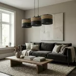 EMIBIG KARBON 3 BL BROWN Fekete Beltéri Függőlámpa E27 IP20 EB-1653-3