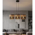 EMIBIG KARBON 3 BL BROWN Fekete Beltéri Függőlámpa E27 IP20 EB-1653-3