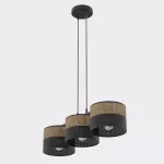 EMIBIG KARBON 3 BL BROWN Fekete Beltéri Függőlámpa E27 IP20 EB-1653-3