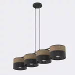 EMIBIG KARBON 4 BL BROWN Fekete Beltéri Függőlámpa E27 IP20 EB-1653-4