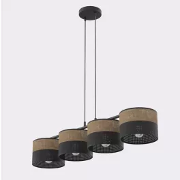   EMIBIG KARBON 4 BL BROWN Fekete Beltéri Függőlámpa E27 IP20 EB-1653-4