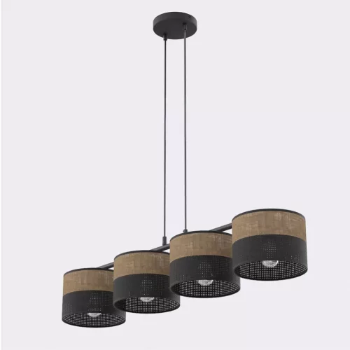EMIBIG KARBON 4 BL BROWN Fekete Beltéri Függőlámpa E27 IP20 EB-1653-4