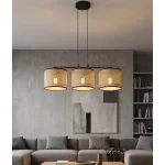 EMIBIG ECO 3 BL RATTAN Fekete Beltéri Függőlámpa E27 IP20 EB-1654-3